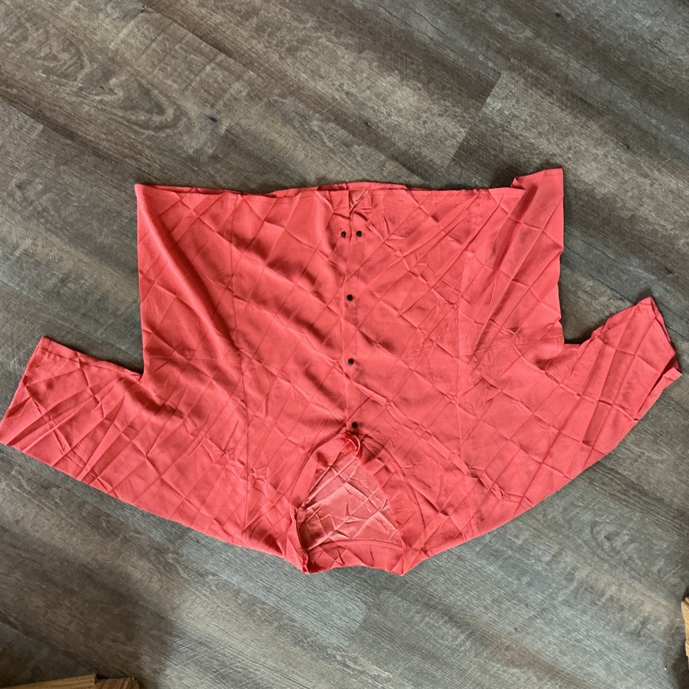 Babette San‎ Francisco Crinkle Pleated Button Front Top XL Lagenlook Art